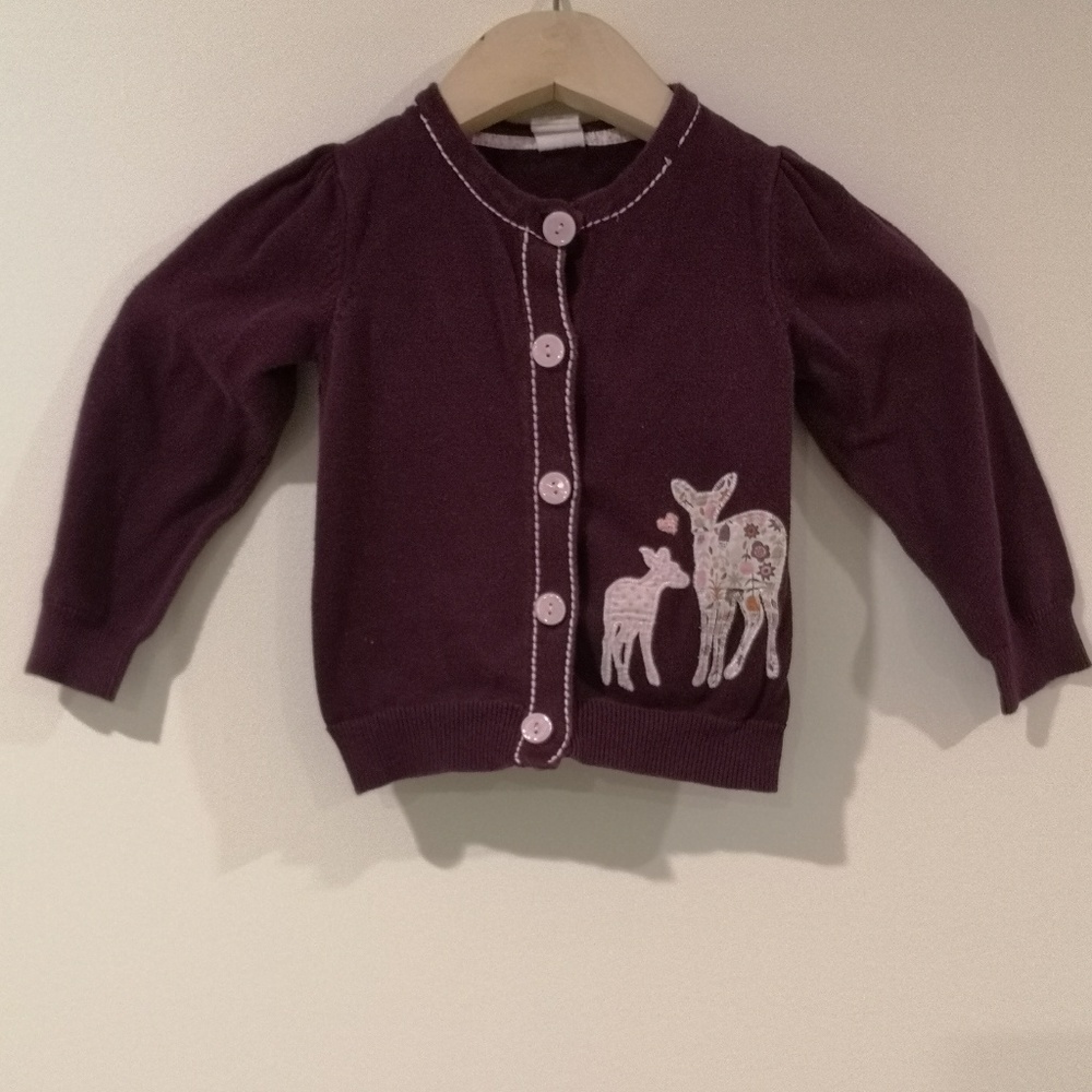 H&M | Purple deer cardigan